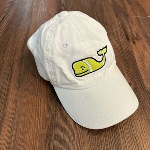 Vineyard Vines White Baseball Hat Cap Whale Summer Outdoor Preppy Beach Pool